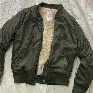 green bomber jacket